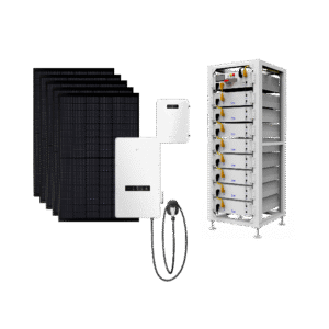 GoodWe 11.4kW Hybrid Inverter (with EV Charger Option) + Deye BOS-G 40kWh LFP Battery + 14.76kW U.S.-Made 410W Black PERC Solar Panels