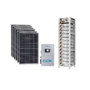 Sol-Ark 60kW Hybrid Inverter (480V 3-Phase) + Deye BOS-G 120kWh Indoor Battery Rack + 66kW U.S.-Made 550W Solar Panels
