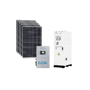 Sol-Ark 60kW Hybrid Inverter (480V 3-Phase) + Deye FH 60kWh Outdoor Battery + 66kW U.S.-Made 550W Solar Panels